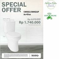 Closet Duduk TOTO CW422J (As 47cm/Dual Flush)/Promo