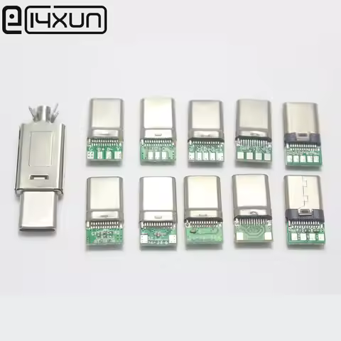 1/2/5Set USB Type-C 4Pin 5Pin 6Pin 9Pin Plug Welding Type 5.1K plug for DIY OTG Data Charging Connec