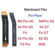 For Poco M4 M5 X4 X5 F4 F5 Pro GT 4G 5G M5S Original Mother Board Flex Mainboard Flex Motherboard Fl
