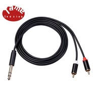 6.35 mm to  Cable,  Cable 6.35mm Male to 2  Male Stereo Audio Adapter Y Splitter  Cable -3 Meter