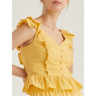 nichii Cap Sleeve Vintage Peplum Top (LAN9-2310CLD-T)