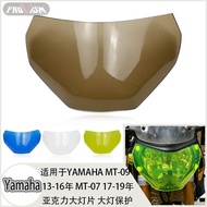 Suitable for Yamaha MT-09 13-16 MT-07 17-19 Acrylic Headlamp Headlamp Protection