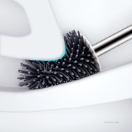 Bathroom Toilet Brush Set Silicone Toilet Brush with Holder for Public Toilets Restroom Cleaning Bru