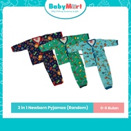 Baju Tidur Pajamas Budak Bayi Lengan Panjang Lelaki Perempuan (0-6Bulan) Baby Kids Newborn Sleepwear