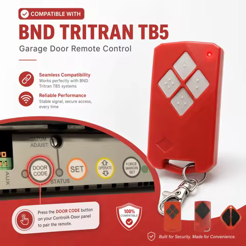 Comaptible B&D Tritran TB5 433mhz Garage Door Remote BND BD2 BD4 TB5V2 for B&D SDO-4V1 3V1 2V1 1V2 P