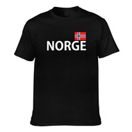 Cheap Sale Text And Flag Print Norwegian Holiday Norway Graphics Printed T-Shirt For Men
