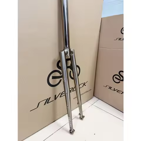 Chrome Steel Fork Thru Axle M12 X 100mm Gravel Road Bike 700C Flat Mount Disc Brake Kick Scooter Hea