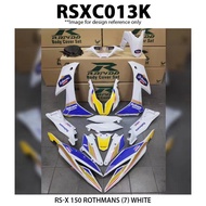 Cover Set Rapido RSX Honda 150 Rothmans (7) White Color RSX150 Accessories Motor Supra GTR RS-X 150 RS150 V1 V2 RS Putih