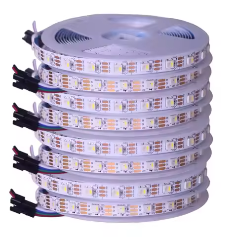 4in1 1M 5M SK6812 12V 5V RGBW RGBNW WW 30/60/144 LEDs/pixles/m;Individual Addressable LED Strip IP20