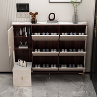 Entrance Dump Integrated Doorway Space-Saving Solid Wood Shoe Cabinet Household Storage Cabinet Seat