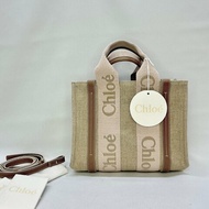 CHLOE 全新Woody tote小款帆布包