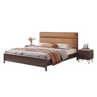 【SG Sellers】Storage Bed Frame Solid Wood Bed with DraweLeather And Solid Wood Bed Frame Single/Queen/King Bed Frame