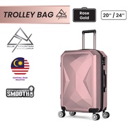 Blue Mountain 20"/24" Castle PC Hard Case Trolley Suitcases Luggage Hand Bag 3 digit Lock