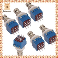[luxiang.vn] 6PCS Guitar Effect Pedal Switch 3PDT Foot Switch PCB Button Latching On-on 9 Pins True 