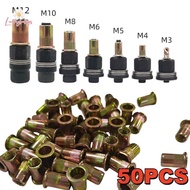 Luckybabys> Rivet Nut Kit 52Pcs Heavy Duty M3-M10 Zinc-Coated RH Threaded with Tools for Fence Repai