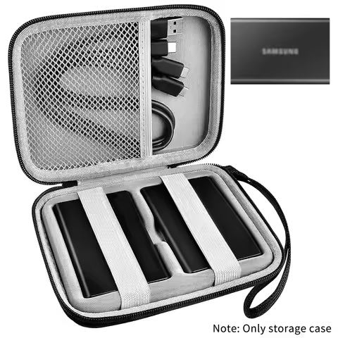Case Compatible with Samsung T7/ for T7 Touch External Solid State Drive/2 Pack Samsung SSD and Cabl