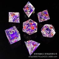Set Dadu Resin Dice-in-Dice untuk Permainan Peranan RPG Berbilang Sisi DND Dungeons & Dragons