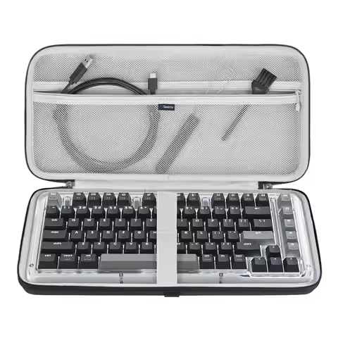 Geekria Keyboard Carrying Case, Compatible with Logitech ALTO KEYS K75M, Computer Keyboard Hard Shel