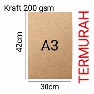 Samson craft paper thick kraft liner 200 gsm A3 contents 50 sheets