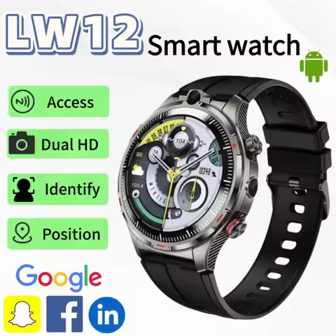 LW12 4G Smart Watch Android 9.0 OS Dual Camera Video Calling GPS Positioning Heart Rate Monitor IP68