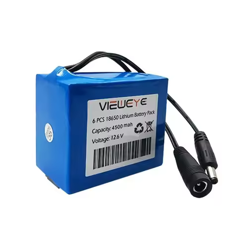 2025 11.1v/12.6v 18650 Lithium Battery Pack 3s2p 12v 4500mAh Fish Detector Underwater Fishing Camera