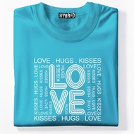 love hugs kisses graphic fashion design basic cotton t-shirt unisex tops tees trend oversized tshirt