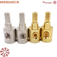 MSSUGYL Car Speaker Wire Terminal, Pure Copper Gold Silver Car Audio Connector, 0GA 4GA 8GA Power Gr
