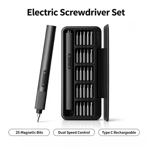 Duka ATuMan E2 Precision Electric Screwdriver Set Rechargeable 25 Magnetic Bits Dual Speed Portable 