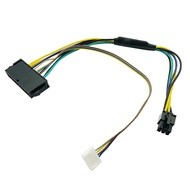 12 Inch 18AWG Power Supply Cable ATX 24Pin 24 Pin Female to 6Pin 6 Pin Male Mini 6 Pin Connector Rep
