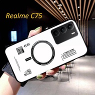 HP Glitter Glass Case For REALME C75 - C75 Phone Protector - REALME C75 Case - C75 Phone Case -A154