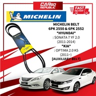 Michelin Belt [6PK 2550& 6PK 2552] Hyundai Sonata 7 YF 2.0 Kia Optima 2.0 K5 Auxiliary Belt Made In 