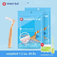 แปรงสีฟันจัดฟันรูปตัว L ยี่ห้อ YANDY ขนแปรง นุ่ม ขน ทำความสะอาดซอกฟัน แปรงไหมขัดฟัน สำหรับฟันคุด จัด