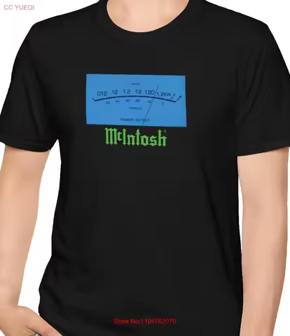 McIntosh Vintage Audio Logo T Shirt Audiophile VU Meters vintage Washed Casual Comfortable Slightly 