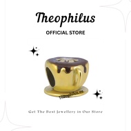 Theophilus Titanium Coffee Cup Gold Plated Charm