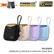Pineng PN-836PD 20000mAh Powerbank 22.5W Fast Charging Power Bank Pineng Powerbank Pineng PN836 Cabl