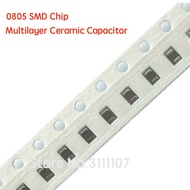 100PCS 0805 SMD Chip Multilayer Ceramic Capacitor 0.5PF - 47UF 22pF 100pF 1nF 100nF 0.1uF 1uF 2.2uF 
