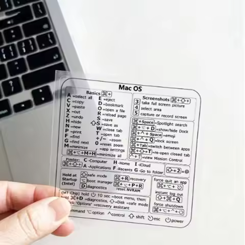 A 1pc ​​MacBook Keyboard Shortcut Stickers - Boost Productivity Easy-to-Use App Management, Fix Tech