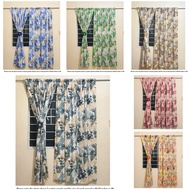 Frunze NonRing Suksukan Leaves Printed Design for Home Window 60 inches width (4ft, 5ft, 6ft, 7ft)