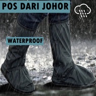 Rain Shoe Cover Rubber Waterproof Motorcycle Bike Reflective Boot Footwear Rainproof Kasut Hujan Getah 1PAIR