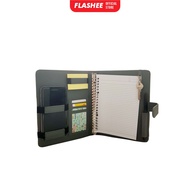 Flashee Multifunctional Plain Binder Gray A5 Ring Hole 20 Contains 7 Slots Viral Anti-mainstream Bin