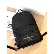 CK MONOGRAM LOGO UNISEX BACKPACK BLACK READY STOCK MALAYSIA