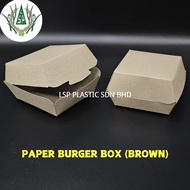Burger Box Brown / Paper Burger Box / Kraft Paper Burger Box [100pcs]-Cap Telefon