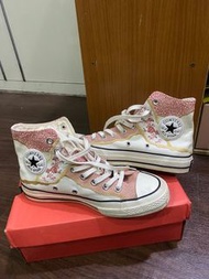 Converse 帆布鞋 粉紅色 櫻花 金繼 限定款 日本購入 25.5 41