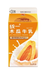 【統一】木瓜牛乳紙盒 478ml(冷藏專區需滿$399才能出貨)