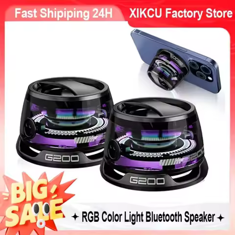 XIKCU G200 Portable Bluetooth Speaker HECATE RGB Lighting Magnetic Speaker BT5.3 Mini Sound Box 7 Ho