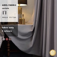 ADEL AMAYA Kain Langsir Blackout Bidang 110” Potong Meter Embossed Curtain Fabric (Curvy Line/Matt)