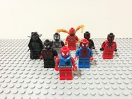 國産 蜘蛛俠系列 多元宇宙 積木 人仔 8隻 非樂高 Fake Lego 二手 清屋
