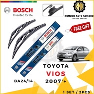 1 SET - TOYOTA VIOS 2008'-2018' NCP93 NCP150 WIPER - BOSCH ADVANTAGE WIPER FRONT BA24/14