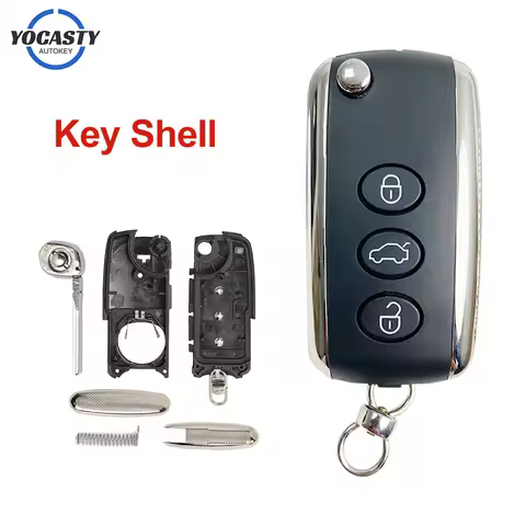 For Bentley Mulsanne Continental Hurtling GT Flying Spur KR55WK45032 Flip Remote Key Fob Shell Case
