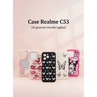 HP Realme C53 C51 C51S Note 50 Softcase Cute Cartoon Character Butterfly Ribbon Coquette Aesthetic C